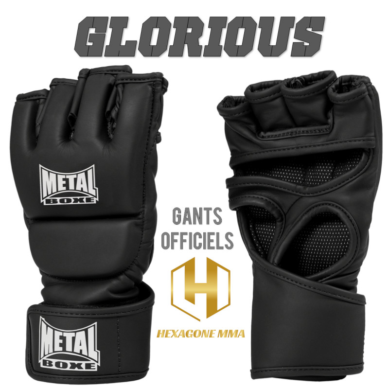 Gant de MMA sans pouces, GLORIOUS - MB536N, Metal Boxe 
