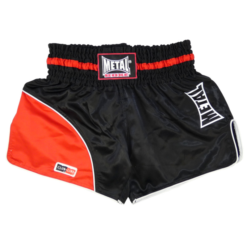METAL BOXE Short de kick-boxing homme KICK noir/rouge/blanc - Private Sport  Shop