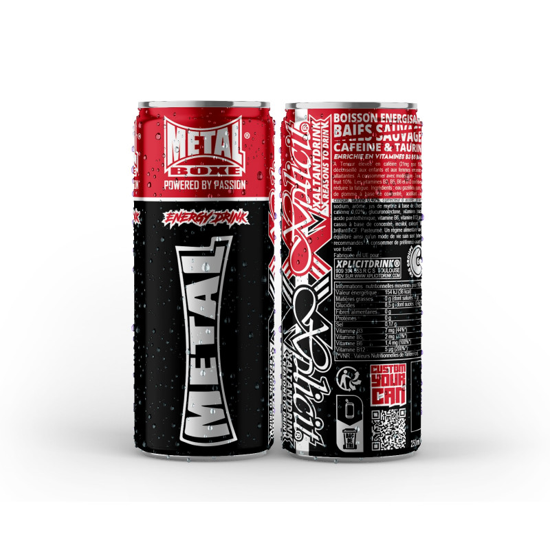 ENERGY DRINK METAL BOXE BAIES SAUVAGES X6