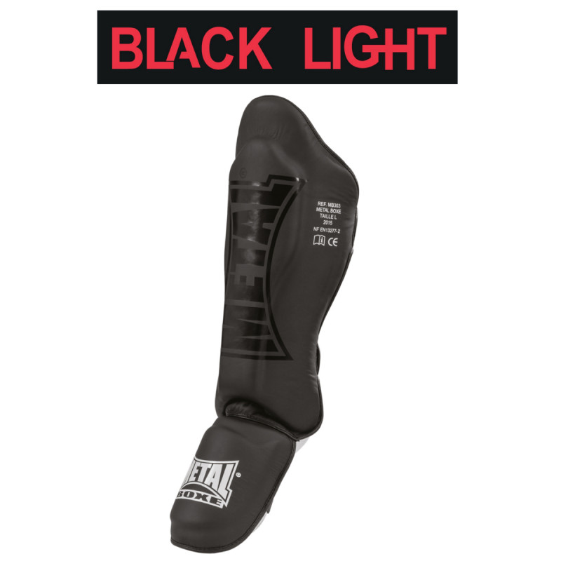 BLACK LIGHT SHIN GUARD + FOOT - XL
